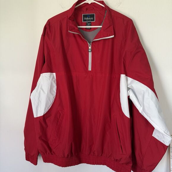 NWT Holloway Jacket Men's XLarge Red White Resistant Colorblock USA - Picture 1 of 13